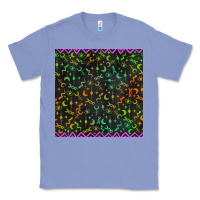 Colony Blue halloween witch symbols seamless pattern Classic Tee - BundleAndBundleShop