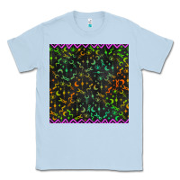 Dusty Blue halloween witch symbols seamless pattern Classic Tee - BundleAndBundleShop