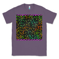 Lavender halloween witch symbols seamless pattern Classic Tee - BundleAndBundleShop