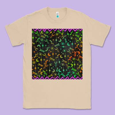 Halloween Witch Symbols Seamless Pattern Classic Tee Designed By Bundleandbundleshop