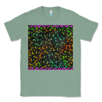 Sage halloween witch symbols seamless pattern Classic Tee - BundleAndBundleShop