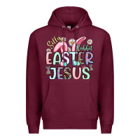 Burgundy silly rabbit easter jesus Premium Hoodie - Artiststas