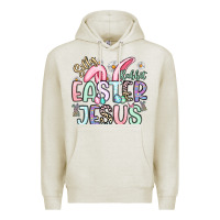 Oatmeal Heather silly rabbit easter jesus Premium Hoodie - Artiststas