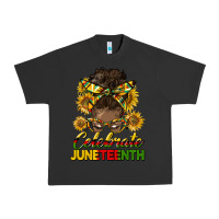 Pigment Black celebrate juneteenth black woman bun Urban Heavy Tee - HRA Design Shop