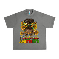 Tornado celebrate juneteenth black woman bun Urban Heavy Tee - HRA Design Shop