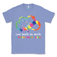 Colony Blue Love Needs No Words Heart Puzzle Autism Classic Tee - CowhideDigitalArt