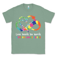 Sage Love Needs No Words Heart Puzzle Autism Classic Tee - CowhideDigitalArt