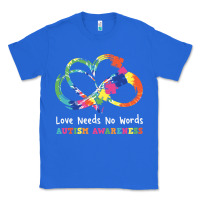 True Royal Love Needs No Words Heart Puzzle Autism Classic Tee - CowhideDigitalArt