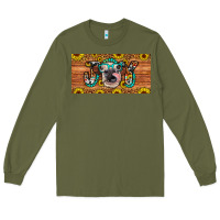 Army Green joy license plate Long Sleeve Tee - Artiststas