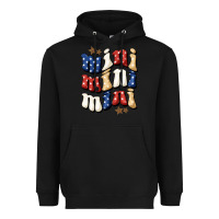 Black American mini Heavyweight Hoodie - NancyCooperArtShop