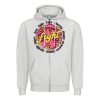 Dove Grey fight breast cancer Zipper Hoodie - NancyCooperArtShop