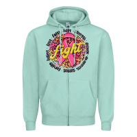 Seafoam fight breast cancer Zipper Hoodie - NancyCooperArtShop