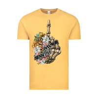 Vintage Mustard sensitive savage skeleton middle finger Vintage Tee - FaDigitalArtStudio