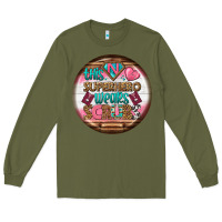 Army Green nurse round earrings 1 Long Sleeve Tee - BundleAndBundleShop