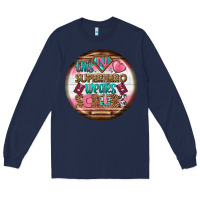 Navy nurse round earrings 1 Long Sleeve Tee - BundleAndBundleShop