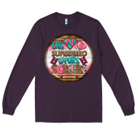 Plum nurse round earrings 1 Long Sleeve Tee - BundleAndBundleShop