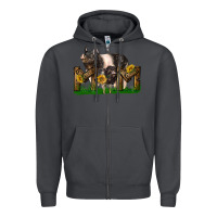 Smoke Western Mom With Hampshire Pig And Baby Pig Zipper Hoodie - LillyAllenDesigns