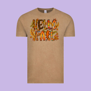Hello Fall Vintage Tee Designed By Racoondesign