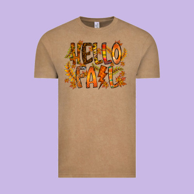 Hello Fall Vintage Tee Designed By Racoondesign