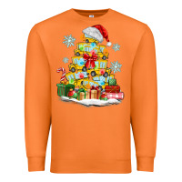 Carrot christmas tree with school bus Premium Sweatshirt - MaliasSmallBusiness