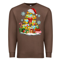 Chestnut christmas tree with school bus Premium Sweatshirt - MaliasSmallBusiness
