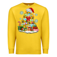 Lemon christmas tree with school bus Premium Sweatshirt - MaliasSmallBusiness