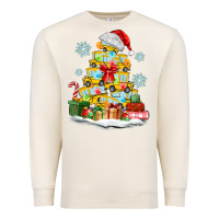 Sandshell christmas tree with school bus Premium Sweatshirt - MaliasSmallBusiness