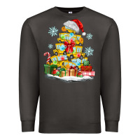 Smoke christmas tree with school bus Premium Sweatshirt - MaliasSmallBusiness