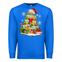 True Royal christmas tree with school bus Premium Sweatshirt - MaliasSmallBusiness