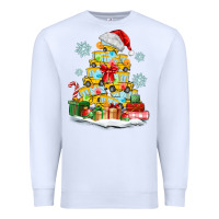 White christmas tree with school bus Premium Sweatshirt - MaliasSmallBusiness