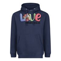 Navy love real estate life Heavyweight Hoodie - MaliasSmallBusiness