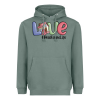 Sage love real estate life Heavyweight Hoodie - MaliasSmallBusiness