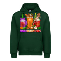 Forest Green hallothanksmas coffee cups Urban Hoodie - texasbilliewilder
