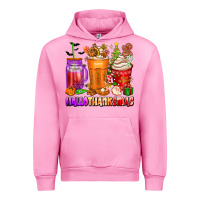Fuchsia Pink hallothanksmas coffee cups Urban Hoodie - texasbilliewilder