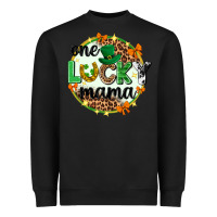 Black One lucky mama  St. Patricks Day Heavyweight Sweatshirt - Neo Western