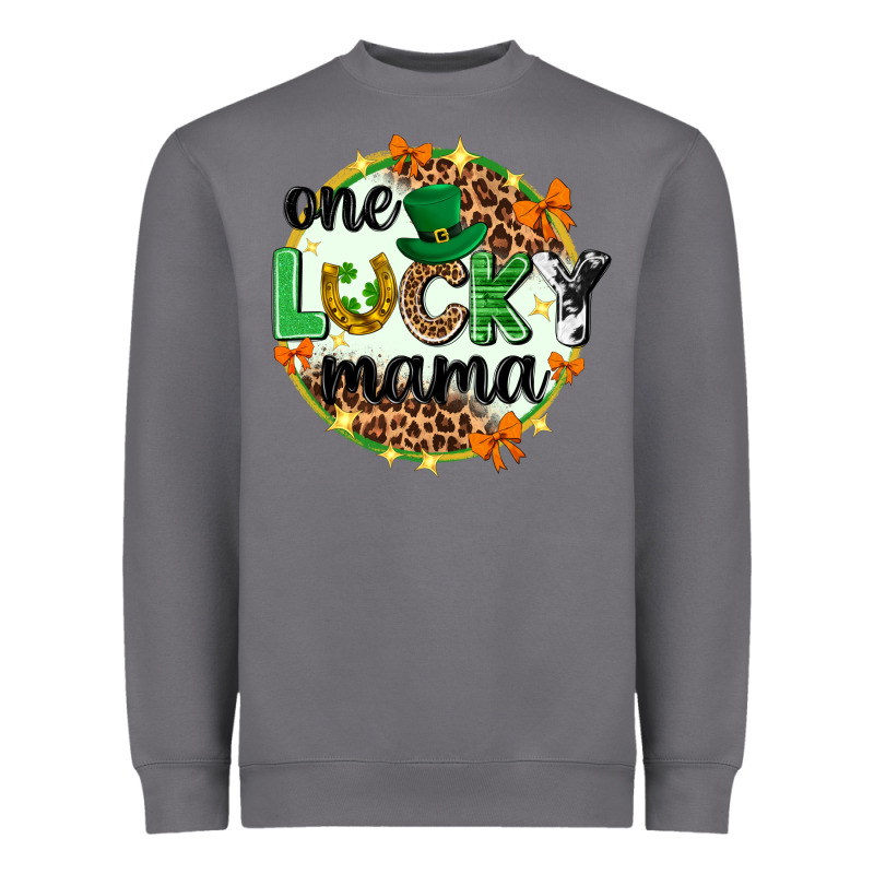 One Lucky Mama  St. Patricks Day Heavyweight Sweatshirt by Neo Western | Teevron