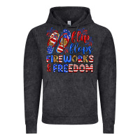 Vintage Black flip flops fireworks and freedom Vintage Hoodie - Zillion Design Studio