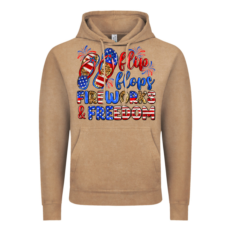 Flip Flops Fireworks And Freedom Vintage Hoodie by Zillion Design Studio | Teevron