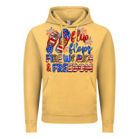 Vintage Mustard flip flops fireworks and freedom Vintage Hoodie - Zillion Design Studio