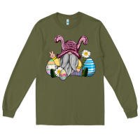 Army Green easter gnome with eggs Long Sleeve Tee - AdoDesignShop