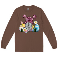 Chestnut easter gnome with eggs Long Sleeve Tee - AdoDesignShop
