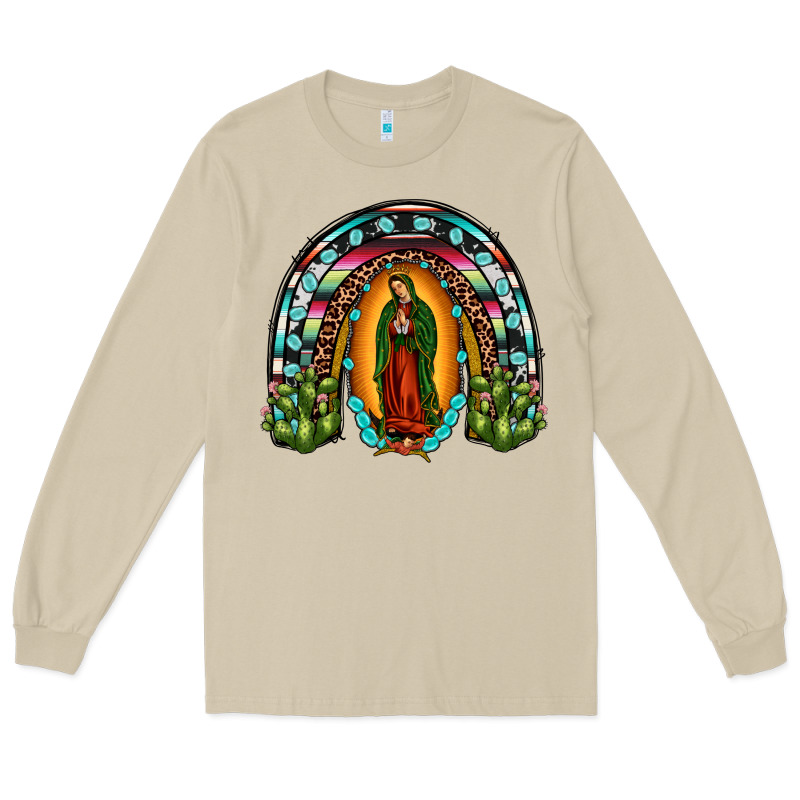 Our Lady Of Guadalupe Rainbow Long Sleeve Tee by JahusDesignShop | Teevron