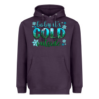 Plum baby its cold outside Heavyweight Hoodie - NancyCooperArtShop