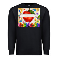 Black custom teacher name apple Premium Sweatshirt - NancyCooperArtShop