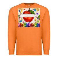 Carrot custom teacher name apple Premium Sweatshirt - NancyCooperArtShop