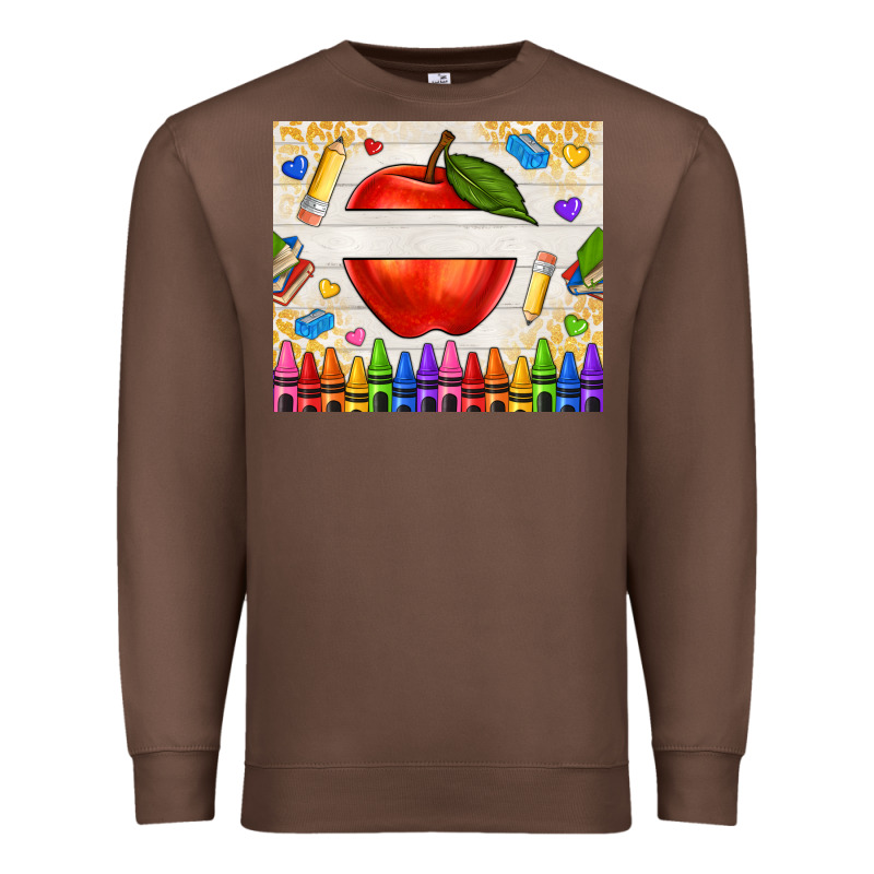 Custom Teacher Name Apple Premium Sweatshirt by NancyCooperArtShop | Teevron