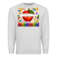 Dove Grey custom teacher name apple Premium Sweatshirt - NancyCooperArtShop