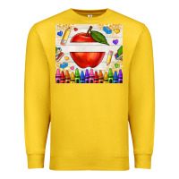 Lemon custom teacher name apple Premium Sweatshirt - NancyCooperArtShop