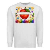Oatmeal Heather custom teacher name apple Premium Sweatshirt - NancyCooperArtShop