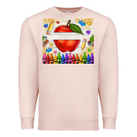 Pale Pink custom teacher name apple Premium Sweatshirt - NancyCooperArtShop